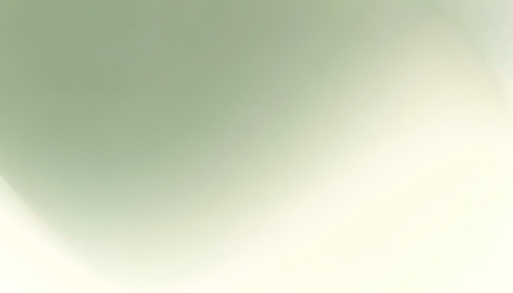 A warm, soft gradient blending muted sage green into pale cream, evoking a calm and thoughtful atmosphere.